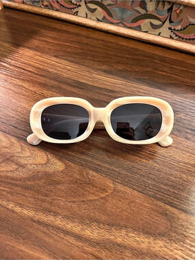 Crap Eyewear The Beach Boys Cream Oval Sunglasses Like New